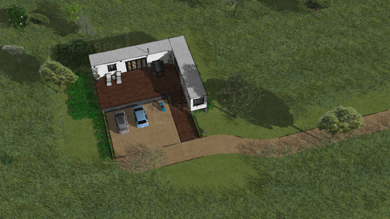 Nybyggda vinterisolerade containerhus